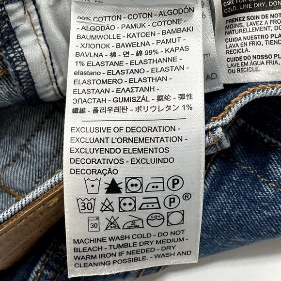 Levi's Jeans Womens 24x26 Blue Wedgie Straight Button Fly‎ High Rise Denim - Picture 10 of 13